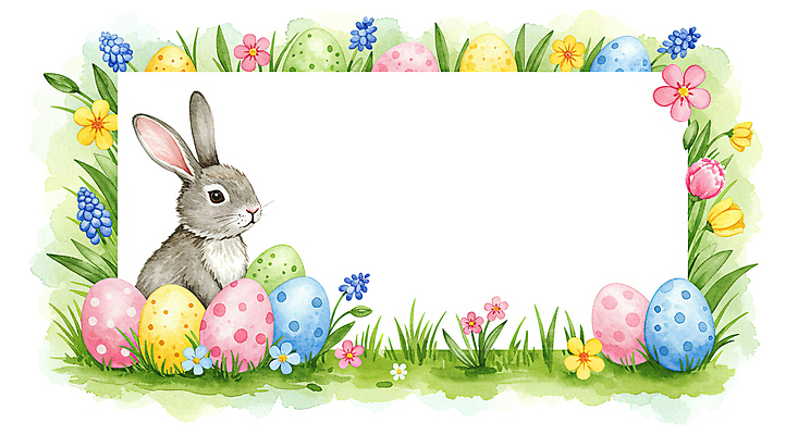 JPG 꽃 기독교 일러스트 수채화 사각프레임 사람없음 평화 믿음 천주교 토끼 풀잎 부활절계란 카피스페이스 국내일러스트 AI일러스트 AI콘텐츠 식물 감정 종교 컨셉 잎 포유류 부활절 프레임 반려동물 사각형 계란 공백 풀_식물 파일형식