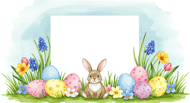 JPG 꽃 기독교 일러스트 수채화 사각프레임 사람없음 평화 믿음 천주교 토끼 풀잎 부활절계란 카피스페이스 국내일러스트 AI일러스트 AI콘텐츠 식물 감정 종교 컨셉 잎 포유류 부활절 프레임 반려동물 사각형 계란 공백 풀_식물 파일형식