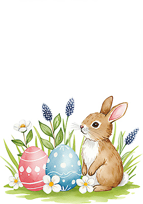 JPG 꽃 기독교 일러스트 수채화 사람없음 평화 믿음 천주교 토끼 풀잎 부활절계란 국내일러스트 AI일러스트 AI콘텐츠 식물 감정 종교 컨셉 잎 포유류 부활절 반려동물 계란 풀_식물 파일형식