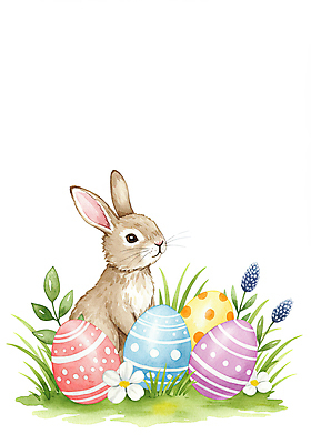 JPG 꽃 기독교 일러스트 수채화 사람없음 평화 믿음 천주교 토끼 풀잎 부활절계란 국내일러스트 AI일러스트 AI콘텐츠 식물 감정 종교 컨셉 잎 포유류 부활절 반려동물 계란 풀_식물 파일형식