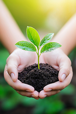 JPG 편집이미지 손 들기 신체부위 햇빛 새싹 자연보호 환경 흙 식목일 나무심기 편집실사 AI인물포토 AI콘텐츠 식물 기념일 모션 자연 사람 태양 보호 CG 심기 파일형식 AI포토