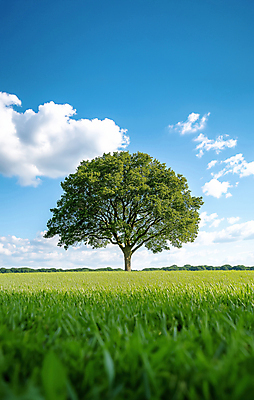 JPG 구름 편집이미지 하늘 한그루 잔디 초원 사람없음 평화 편집실사 AI포토 AI콘텐츠 자연요소 나무 식물 1 컨셉 CG 파일형식
