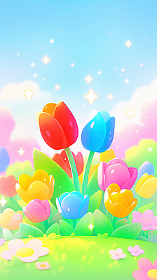 JPG 구름 편집이미지 꽃밭 봄꽃 하늘 사람없음 반짝임 컬러풀 봄풍경 풀잎 편집실사 AI컴퓨터그래픽 AI콘텐츠 자연요소 꽃 컬러 잎 모션 풍경 봄 풀_식물 CG 파일형식