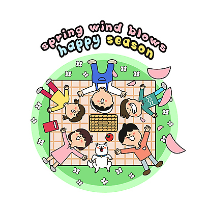 전신 여자 남자 꽃잎 행복 어린이 꽃밭 일러스트 팔벌리기 웃음 소녀 소년 잔디 여러명 책 친구 눕기 사과 즐거움 돗자리 도시락 봄소풍 어린이만 국내일러스트 AI파일 식물 꽃 감정 음식 다수 과일 관계 모션 표정 사람 소풍 봄 파일형식 벡터