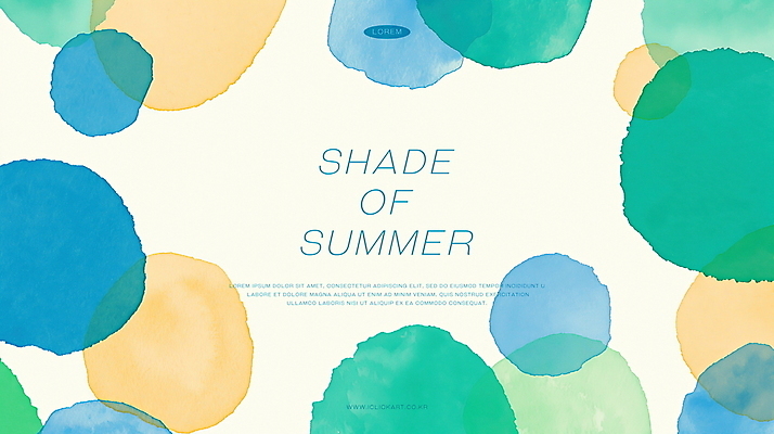 PSD 백그라운드 일러스트 추상 수채화 사람없음 초록색 여름 겹침 국내일러스트 계절 컬러 무늬 파일형식