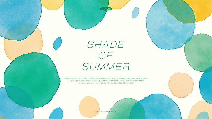 PSD 백그라운드 일러스트 추상 수채화 사람없음 초록색 여름 겹침 국내일러스트 계절 컬러 무늬 파일형식