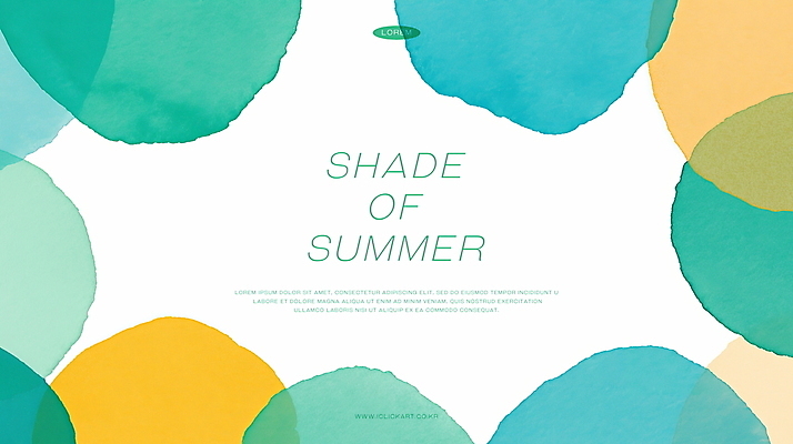 PSD 백그라운드 일러스트 추상 수채화 사람없음 초록색 여름 겹침 국내일러스트 계절 컬러 무늬 파일형식