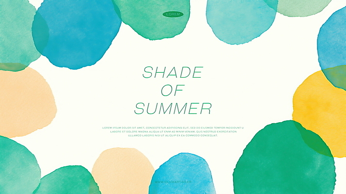 PSD 백그라운드 일러스트 추상 수채화 사람없음 초록색 여름 겹침 국내일러스트 계절 컬러 무늬 파일형식