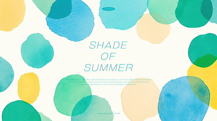 PSD 백그라운드 일러스트 추상 수채화 사람없음 초록색 여름 겹침 국내일러스트 계절 컬러 무늬 파일형식