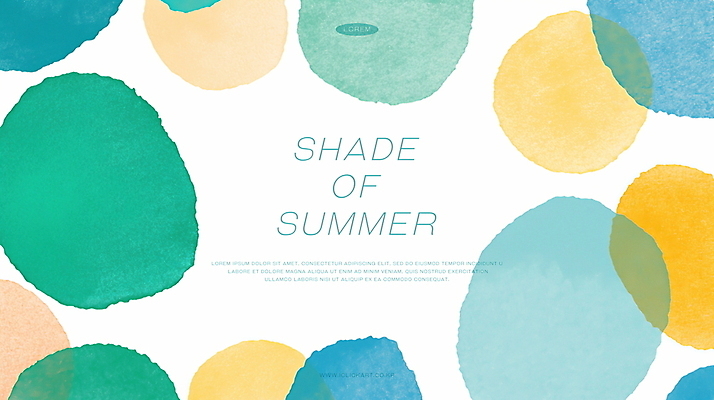 PSD 백그라운드 일러스트 추상 수채화 사람없음 초록색 여름 겹침 국내일러스트 계절 컬러 무늬 파일형식