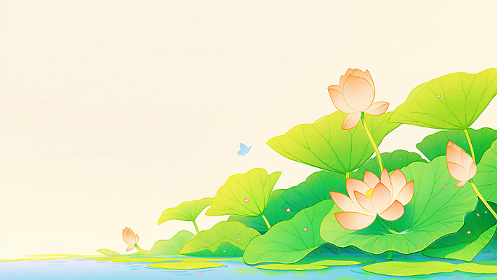 JPG 나비 불교 일러스트 자연 연꽃 풍경 사람없음 부처님오신날 연못 수면 연잎 국내일러스트 AI일러스트 AI콘텐츠 기념일 꽃 종교 곤충 잎 물 생태계 파일형식