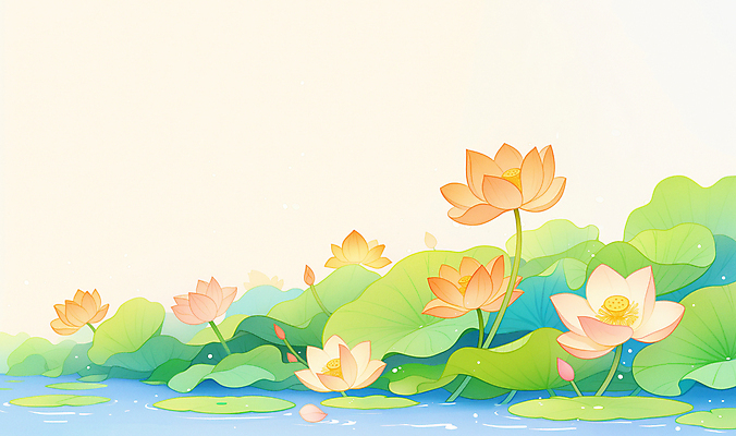 JPG 불교 일러스트 자연 연꽃 풍경 사람없음 부처님오신날 연못 수면 연잎 꽃봉오리 국내일러스트 AI일러스트 AI콘텐츠 기념일 꽃 종교 잎 물 생태계 파일형식