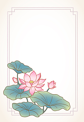 일러스트 사각프레임 연꽃 사람없음 부처님오신날 연잎 꽃봉오리 베이지색 카피스페이스 전통프레임 국내일러스트 AI파일 전통 기념일 꽃 컬러 잎 프레임 사각형 공백 파일형식 벡터
