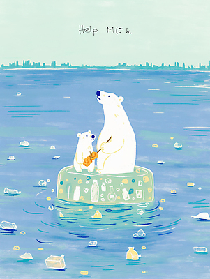 JPG 물결 일러스트 하늘 들기 사람없음 자연보호 도움 플라스틱 북극곰 동물가족 쓰레기더미 아기곰 지구의날 해양오염 해양쓰레기 국내일러스트 AI일러스트 AI콘텐츠 기념일 새끼 컨셉 곰 가족 모션 자연 재질 환경오염 보호 쓰레기 파일형식 더미