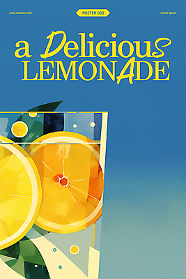 PSD 편집이미지 음료 잎 잔 수채화 사람없음 파란색 시원함 레몬 레모네이드 슬라이스 이미지편집 식물 식기 컬러 과일 에이드 파일형식