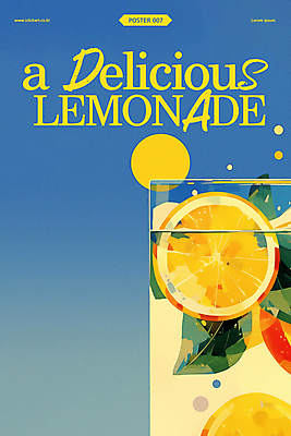 PSD 편집이미지 음료 잎 잔 수채화 사람없음 파란색 시원함 레몬 레모네이드 슬라이스 이미지편집 식물 식기 컬러 과일 에이드 파일형식