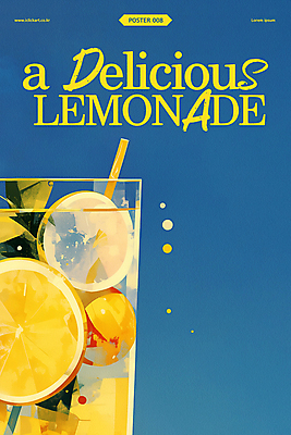 PSD 편집이미지 음료 잎 잔 수채화 빨대 사람없음 파란색 시원함 레몬 레모네이드 슬라이스 이미지편집 식물 식기 컬러 과일 에이드 파일형식