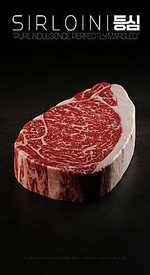 PSD 편집이미지 단면 생고기 사람없음 빨간색 어둠 소고기 지방 등심 마블링 이미지편집 컬러 육류 기름_음식 파일형식