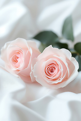 JPG 편집이미지 분홍색 잎 사람없음 장미 로맨틱 주름 분위기 천 두송이 감성 편집실사 AI포토 AI콘텐츠 식물 꽃 컬러 컨셉 2 직물 CG 파일형식