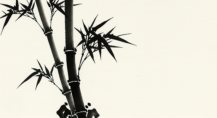 JPG 잎 일러스트 붓터치 수묵화 사람없음 검은색 대나무 동양화 베이지색 국내일러스트 AI일러스트 AI콘텐츠 나무 식물 컬러 미술 파일형식