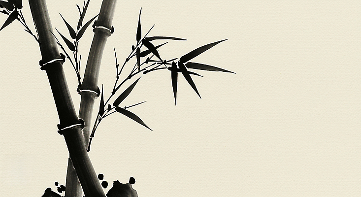 JPG 잎 일러스트 붓터치 수묵화 사람없음 검은색 대나무 동양화 베이지색 국내일러스트 AI일러스트 AI콘텐츠 나무 식물 컬러 미술 파일형식