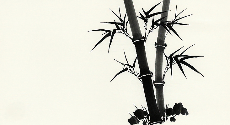 JPG 잎 일러스트 붓터치 수묵화 사람없음 검은색 대나무 동양화 베이지색 국내일러스트 AI일러스트 AI콘텐츠 나무 식물 컬러 미술 파일형식