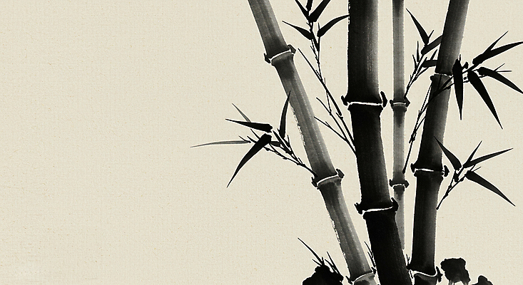 JPG 잎 일러스트 붓터치 수묵화 사람없음 검은색 대나무 동양화 베이지색 국내일러스트 AI일러스트 AI콘텐츠 나무 식물 컬러 미술 파일형식