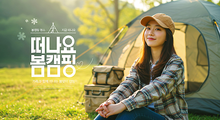 PSD 편집이미지 여자 여유 자연 텐트 한명 미소 잔디 성인 연두색 햇빛 봄 캠핑장 힐링 아이스박스 떠남 캡모자 의료성형뷰티 성인여자한명만 캠핑족 이미지편집 식물 모자_잡화 1 계절 감정 모션 표정 캠핑도구 사람 초록색 태양 캠핑 생태계 신조어 여자한명만 성인여자만 파일형식