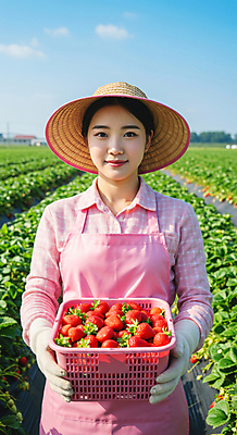 JPG 편집이미지 여자 농업 하늘 한명 미소 들기 성인 농가 바구니 앞치마 농촌 신선 밀짚모자 특산물 딸기밭 목장갑 의료성형뷰티 성인여자한명만 딸기농장 산지직송 딸기잎 편집실사 AI인물포토 AI콘텐츠 모자_잡화 1 산업 장갑 잎 밭 모션 딸기 표정 사람 농장 시골 CG 여자한명만 성인여자만 파일형식 직송 AI포토