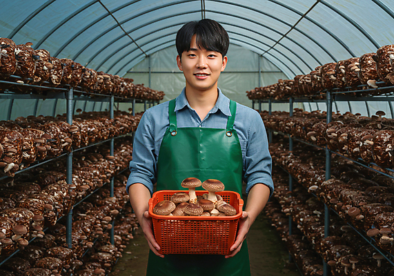 JPG 편집이미지 남자 하늘 한명 미소 들기 성인 농가 바구니 앞치마 농촌 신선 특산물 표고버섯 비닐하우스 버섯농장 버섯재배 의료성형뷰티 성인남자한명만 산지직송 편집실사 AI인물포토 AI콘텐츠 1 농업 모션 표정 사람 농장 버섯 시골 CG 남자한명만 성인남자만 파일형식 직송 AI포토