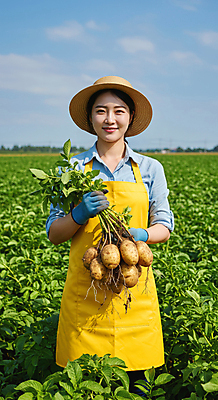 JPG 편집이미지 여자 농업 하늘 감자 한명 미소 들기 성인 농가 앞치마 농촌 신선 밀짚모자 특산물 감자밭 목장갑 의료성형뷰티 성인여자한명만 산지직송 편집실사 AI인물포토 AI콘텐츠 모자_잡화 1 산업 장갑 밭 채소 모션 표정 사람 농장 시골 CG 여자한명만 성인여자만 파일형식 직송 AI포토