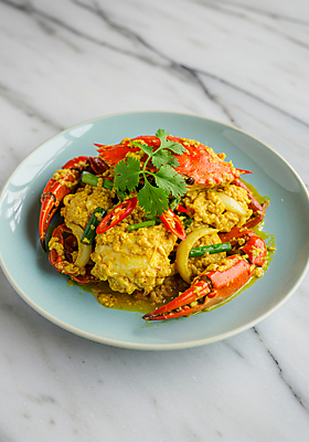 JPG 편집이미지 접시 태국 고추 양파 사람없음 전통음식 게 소스 고수 카레 뿌팟퐁커리 편집실사 AI포토 AI콘텐츠 전통 식기 아시아 음식 채소 갑각류 양념 향신료 CG 태국음식 파일형식