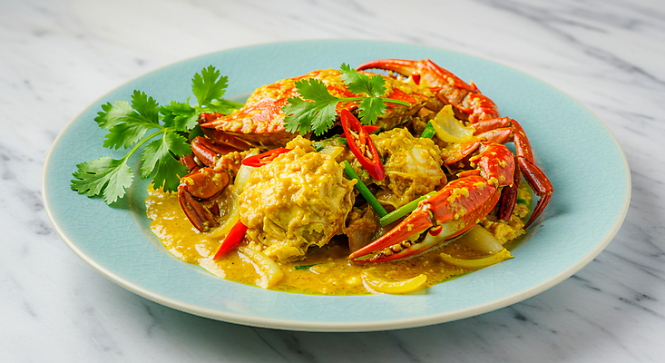 JPG 편집이미지 접시 태국 고추 양파 사람없음 전통음식 게 소스 고수 카레 뿌팟퐁커리 편집실사 AI포토 AI콘텐츠 전통 식기 아시아 음식 채소 갑각류 양념 향신료 CG 태국음식 파일형식