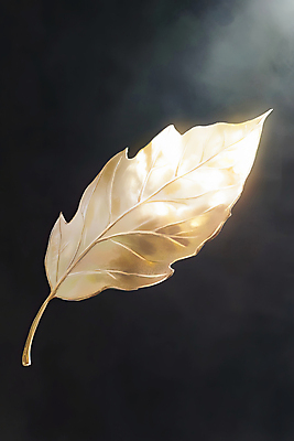 JPG 편집이미지 나뭇잎 사람없음 빛 어둠 금색 황금 신비 감성 편집실사 AI포토 AI콘텐츠 컬러 컨셉 잎 CG 파일형식