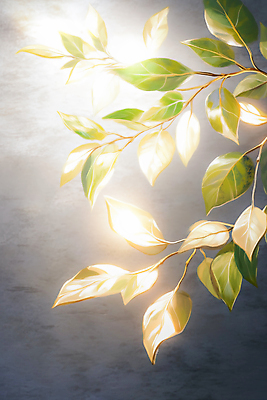 JPG 편집이미지 나뭇잎 사람없음 빛 어둠 신비 감성 편집실사 AI포토 AI콘텐츠 컨셉 잎 CG 파일형식