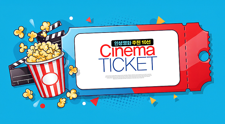 PSD 편집이미지 사람없음 파란색 클래퍼보드 팝콘 추천 영화티켓 이미지편집 컬러 티켓 영화 파일형식
