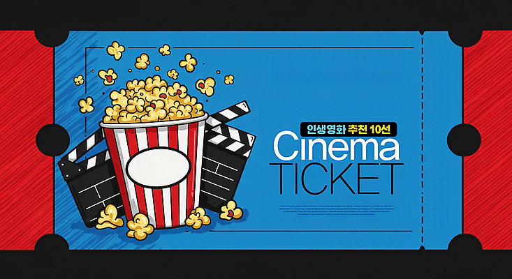 PSD 편집이미지 사람없음 파란색 어둠 클래퍼보드 팝콘 추천 영화티켓 이미지편집 컬러 티켓 영화 파일형식