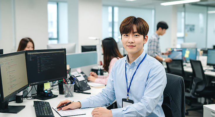 JPG 편집이미지 여자 남자 의자 미소 정장 여러명 상반신 성인 비즈니스라이프 사무실 펜 모니터 공책 구직 키보드 잡기 업무 비즈니스맨 비즈니스우먼 전화기 책상 신입사원 연필꽂이 사원증 의료성형뷰티 성인만 사회초년생 편집실사 AI인물포토 AI콘텐츠 라이프스타일 옷 가구 다수 컨셉 비즈니스 모션 문구용품 표정 사람 컴퓨터 필기구 작업 직장인 CG 파일형식 AI포토