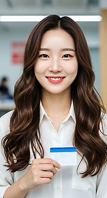 JPG 편집이미지 여자 한명 미소 들기 정장 상반신 성인 비즈니스라이프 사무실 구직 비즈니스우먼 카드 신입사원 의료성형뷰티 성인여자한명만 사회초년생 편집실사 AI인물포토 AI콘텐츠 1 라이프스타일 옷 컨셉 비즈니스 모션 표정 사람 직장인 CG 여자한명만 성인여자만 파일형식 AI포토