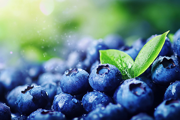 JPG 편집이미지 잎 사람없음 파란색 물방울 신선 블루베리 싱그러움 편집실사 AI포토 AI콘텐츠 식물 컬러 과일 CG 파일형식