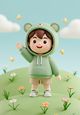 JPG 전신 구름 편집이미지 남자 꽃 어린이 나비 자연 하늘 3D캐릭터 한명 미소 소년 손들기 어린이날 손인사 가정의달 후드티셔츠 소년한명만 편집3D AI컴퓨터그래픽 AI콘텐츠 자연요소 식물 캐릭터 1 기념일 곤충 티셔츠 모션 표정 사람 3D 인사 5월 생태계 남자한명만 소년만 파일형식