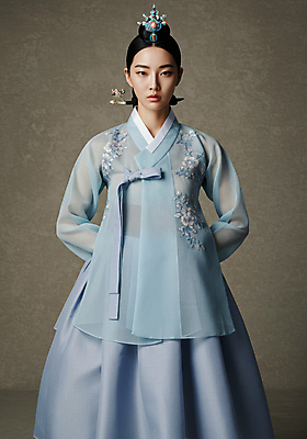 JPG 편집이미지 한국전통 응시 옷 여자 패션 한명 성인 파란색 갈색 비녀 족두리 손모으기 여자한복 의료성형뷰티 성인여자한명만 편집실사 AI인물포토 AI콘텐츠 1 전통 시선 컬러 전통소품 한국 사람 손짓 한복 CG 여자한명만 성인여자만 파일형식 헤어액세사리 AI포토