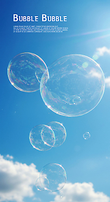 PSD 구름 편집이미지 하늘색 하늘 사람없음 햇빛 투명 비눗방울 떠있는 화창 청량 이미지편집 자연요소 모션 날씨 파란색 태양 파일형식