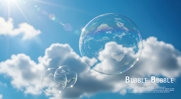 PSD 구름 편집이미지 하늘색 하늘 사람없음 햇빛 투명 비눗방울 떠있는 화창 청량 이미지편집 자연요소 모션 날씨 파란색 태양 파일형식