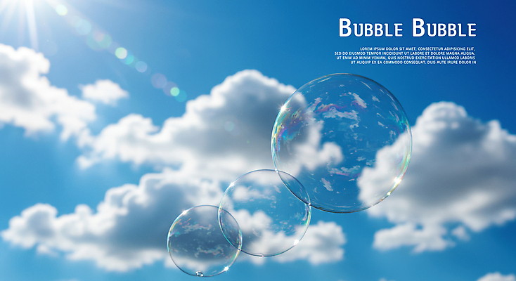 PSD 구름 편집이미지 하늘색 하늘 사람없음 햇빛 투명 비눗방울 떠있는 화창 청량 이미지편집 자연요소 모션 날씨 파란색 태양 파일형식