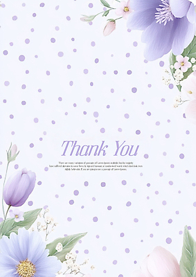 PSD 편집이미지 잎 꽃백그라운드 사랑 사람없음 보라색 물방울무늬 감사카드 꽃봉오리 감사 이미지편집 식물 꽃 감정 컬러 백그라운드 무늬 카드_감사 파일형식