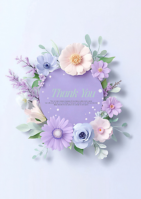 PSD 편집이미지 잎 꽃백그라운드 사랑 사람없음 보라색 감사카드 감사 원형프레임 카피스페이스 이미지편집 식물 꽃 감정 컬러 백그라운드 카드_감사 프레임 공백 원형 파일형식