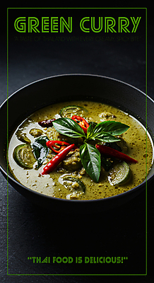 PSD 편집이미지 그릇 요리 사람없음 초록색 검은색 전통음식 매움 홍고추 카레 바질 태국음식 맛있는 이미지편집 전통 식기 음식 컬러 고추 맛 동양음식 파일형식