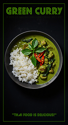 PSD 편집이미지 접시 밥 요리 사람없음 초록색 검은색 전통음식 매움 홍고추 바질 카레라이스 태국음식 맛있는 이미지편집 전통 식기 음식 컬러 고추 맛 카레 동양음식 파일형식