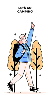 전신 나무 여자 행복 일러스트 배낭 아웃도어 한명 미소 성인 반짝임 손들기 걷기 캠핑 하이킹 가리킴 숲 힐링 캡모자 성인여자한명만 혼행 국내일러스트 AI파일 식물 모자_잡화 1 감정 가방 모션 레저 표정 사람 손짓 신조어 약어 여자한명만 성인여자만 파일형식 벡터